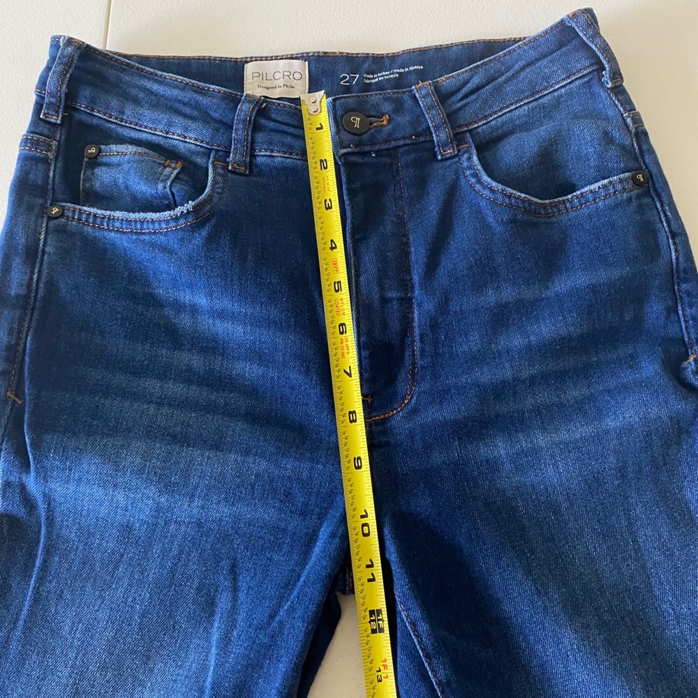 Pilcro Women's High Rise Flare Jeans Medium Wash Blue‎ Size 27 - Picture 9 of 10